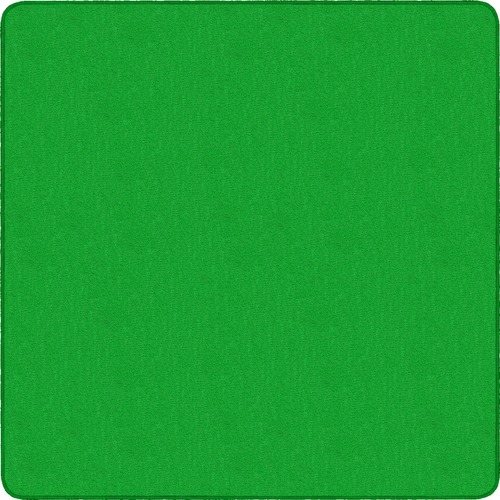 Flagship Carpets Classic Solid Color 6' Square Rug - Floor Rug - Traditional - 72" Length x 72" Width - Square - Lime Green - Nylon, Yarn
