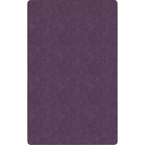 Flagship Carpets Amerisoft Solid Color Rug - 18 ft Length x 12 ft Width - Rectangle - Purple - Nylon, Polyester
