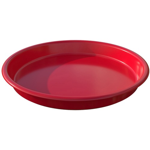 Deflecto Kids Antimicrobial Round Craft Tray - Accessories, Art, Craft - 1.61" Height x 13.07" Width x 13.07" Depth - Red - Polypropylene - 1 Each