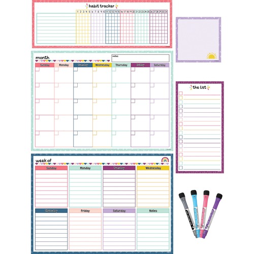 Teacher Created Resources Dry-Erase Task Calendar Set - Multi - 1 Pack