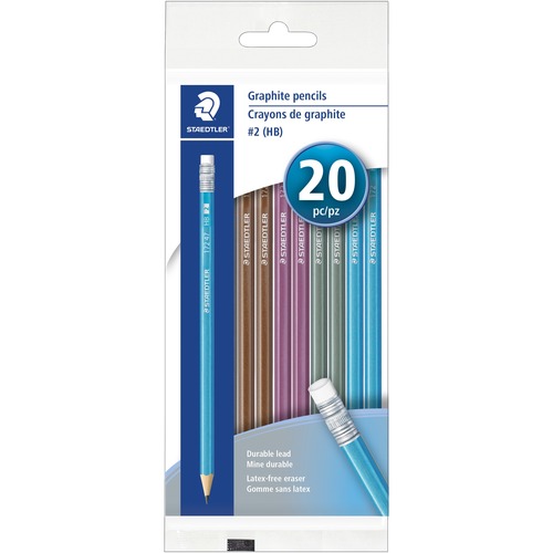 Staedtler Graphite Pencil - HB Lead - Assorted Metallic Lead - 20 / Pack - Wood Pencils - STD17247MPB20