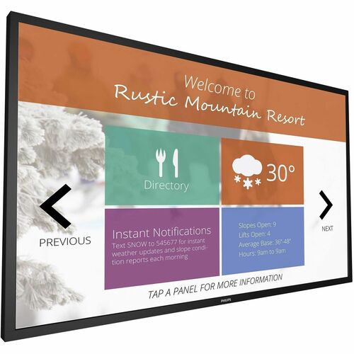 Philips Signage Solutions Interactive whiteboard 75BDL3151T - 74.50" LCD - Infrared (IrDA) - Touchscreen - 16:9 Aspect Ratio - 3840 x 2160 - 490 Nit - 500,000:1, 1,200:1 Contrast Ratio - 2160p - USB - HDMI - VGA