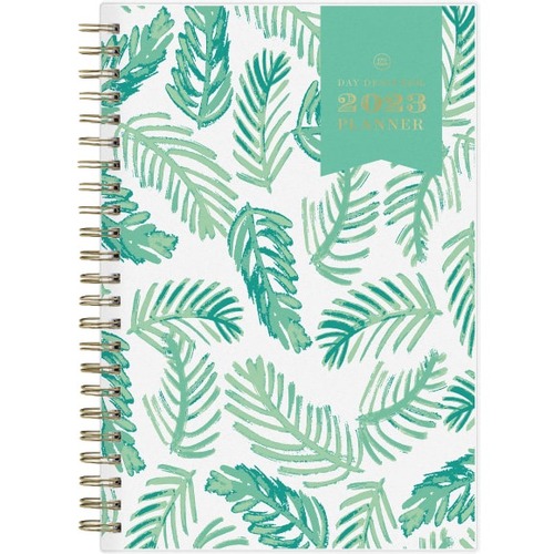 Day Designer Weekly/Monthly Planning Calendar, 5” x 8”, Palms Frosted, January To December 2023, 137362 - Weekly, Monthly - 12 Month - January 2023 - December 2023 - 1 Week, 1 Month Double Page Layout - 5" x 8" White Sheet - Twin Wire - Multic