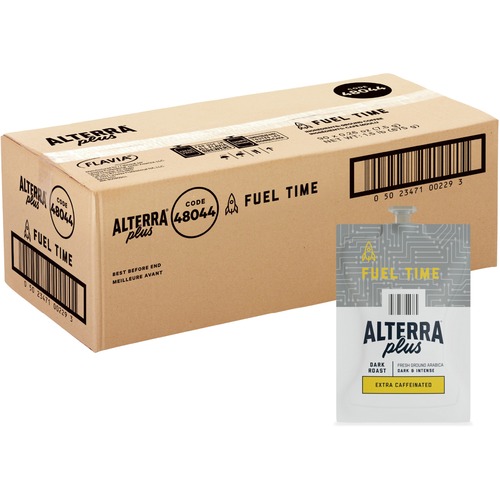 Alterra Freshpack Fuel Time Coffee - Compatible with Flavia Aroma, Flavia Barista, FLAVIA Creation 600, Flavia Creation 500, Flavia Creation 200, Flavia Creation 150, Flavia Creation 300 - Dark - Freshpack - Fuel Time - 90 / Carton
