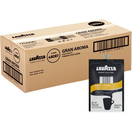 Lavazza Freshpack Gran Aroma Coffee - Compatible with Flavia Aroma, Flavia Barista, FLAVIA Creation 600, Flavia Creation 500, Flavia Creation 200, Flavia Creation 150, Flavia Creation 300 - Light/Medium - 76 / Carton