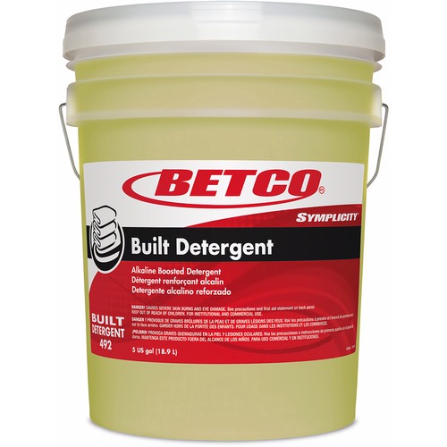 Betco Symplicity Built Laundry Detergent - Concentrate Liquid - 640 fl oz (20 quart) - 1 Each - Brilliant Neon Yellow