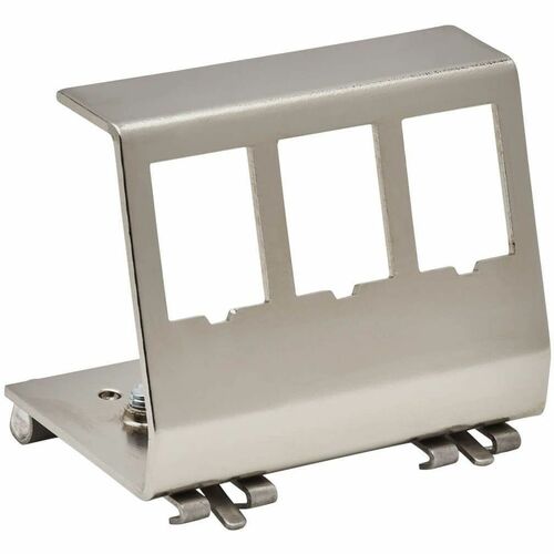 Tripp Lite 3-Port Metal DIN-Rail Mounting Module for Snap-In Keystone Jacks and Couplers, Silver, TAA