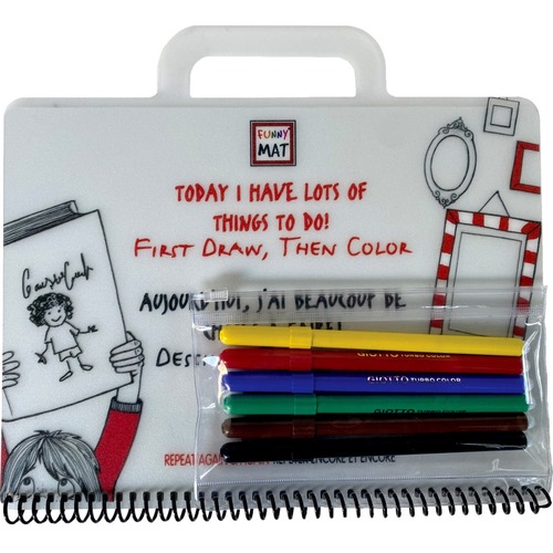 Mini Funny Mat Travel Set with 6 markers - Lots to Do!