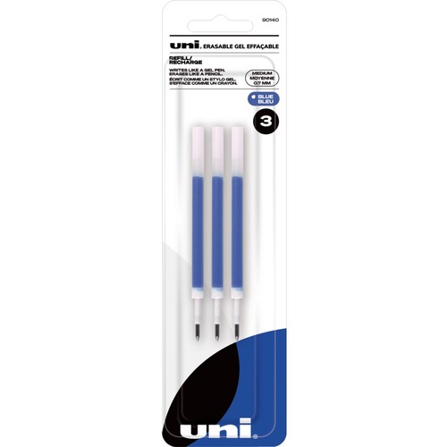 uniball™ Erasable Gel Retractable and Stick Pen Refills - -  LeadBlue Ink - Erasable - 3 Pack