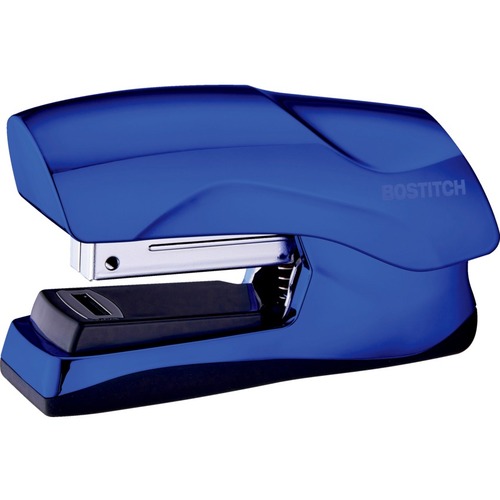 Bostitch Flat Clinch Stapler, 40 Sheets, Metallic Blue - 40 Sheets Capacity - 105 Staple Capacity - Half Strip - Metallic Blue