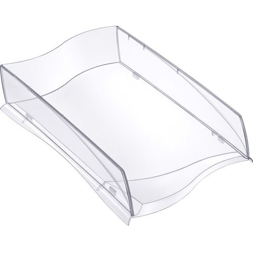 Ellypse CEP Desk Accessories Letter Tray - 500 x Sheet - 3.2" Height x 10.8" Width x 15" Depth - Recyclable, Shock Resistant - Clear - Polystyrene 