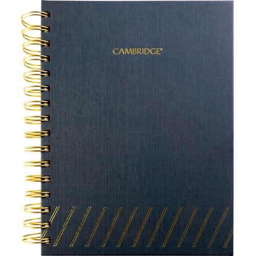 Cambridge WorkStyle Notebook - 304 Pages - Navy Blue Cover - Hard Cover, Bleed Resistant, Ink Resistant - 1 Each - Memo / Subject Notebooks - MEA590155