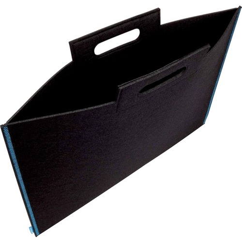 Itoya ProFolio Carrying Case Artwork - Black, Blue - Felt, Polypropylene Body - Handle - 14" (355.60 mm) Height x 21" (533.40 mm) Width - Bags - ITYMD1421BKBU