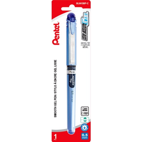 Pentel EnerGel Stick Gel Roller - Medium Pen Point - 0.7 mm Pen Point Size - Refillable - Blue Gel-based Ink - Metal Tip - 1 Each