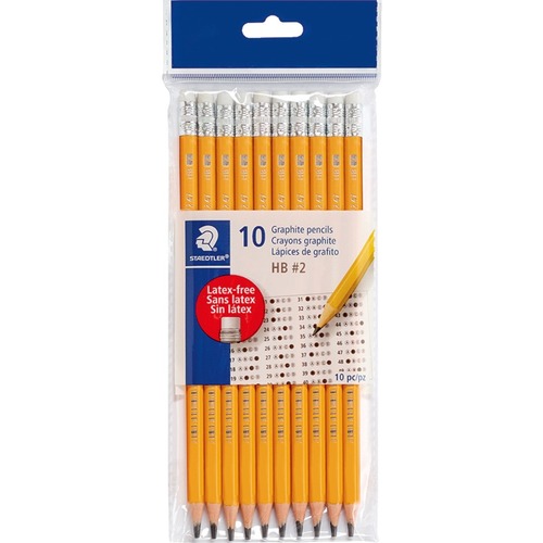 Staedtler Graphite Pencils - HB/#2 Lead - 10 / Pack - Wood Pencils - STD17247PB10