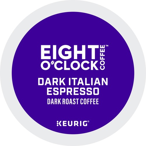 Eight O'Clock® K-Cup Dark Italian Espresso Coffee - Compatible with Keurig Brewer - Dark - K-Cup - Italian Roast, Arabica - 24 / Box