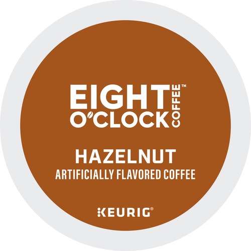 Eight O'Clock® K-Cup Hazelnut Coffee - Compatible with Keurig Brewer - Light/Medium - 24 / Box