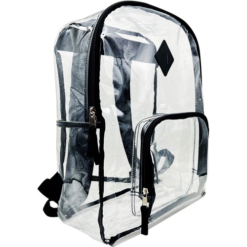 Sparco Carrying Case (Backpack) Multipurpose - Clear - Polyvinyl Chloride (PVC), 420D Oxford Body - Shoulder Strap, Handle - 17" Height x 12" Width x 5" Depth - 1 Each