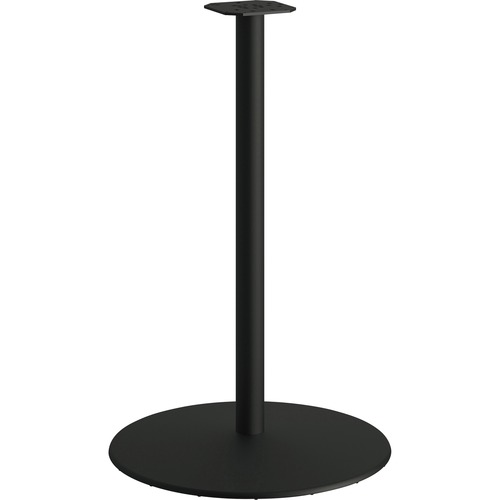 HON Between Table Disc Base f/ 42" Tabletop - Round Base - 29.50" Height - Assembly Required - Charcoal Black - 1 Each