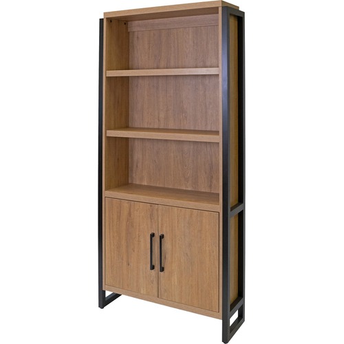 Martin Mason Monarca Laminate Unit - 36" x 12" x 78" - 2 x Door(s) - Storage Cabinet, Adjustable Shelf - Dark Bronze, Wood, Monarca Natural - Laminate