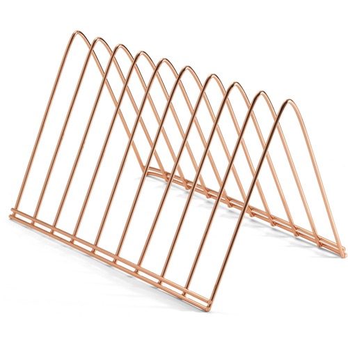 Officemate Triangle Wire Sorter, Rose Gold - 7" Height x 7" Width x 11" DepthDesktop - Sturdy - Rose Gold - Steel Wire - 1 Each