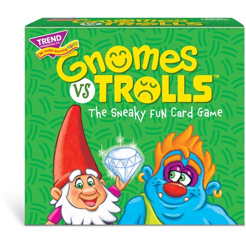 Trend Gnomes vs Trolls Three Corner Card Game - Matching - 2 to 4 Players - 1 Each