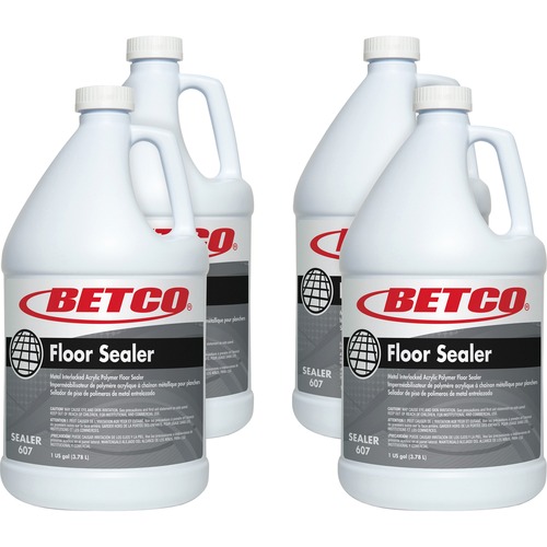 Betco Acrylic Floor Sealer - 128 fl oz (4 quart) - Characteristic Scent - 4 / Carton - Durable, Detergent Resistant, Non-yellowing, Non-powdering, Water Based, Long Lasting - Clear, Milky White