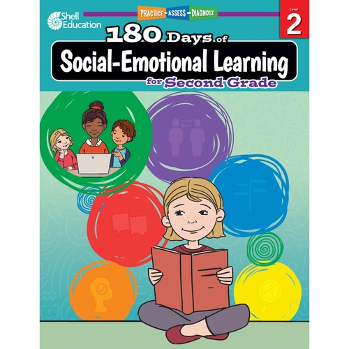 Shell Education 180 Days of Social-Emotional Learning for Second Grade Printed Book by Kris Hinrichsen - 208 Pages - Book - Grade 2 - English