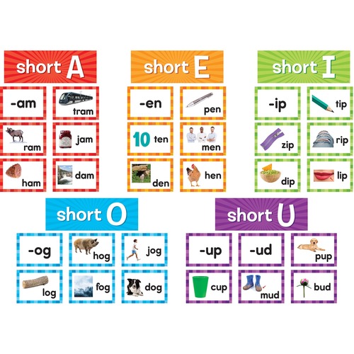 Picture of Teacher Created Resources Short Vowels Pocket Chart Cards