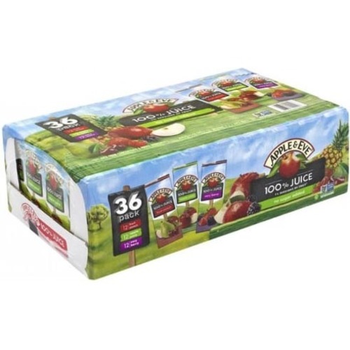 Apple & Eve 100% Juice Variety Pack, 6.75 Oz, Pack Of 36 Juice Boxes - 6.75 fl oz (200 mL) - Apple, Berry, Fruit Punch - 36 / Carton