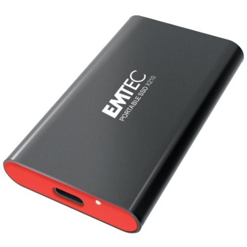 EMTEC Elite X210 256 GB Portable Solid State Drive - External - SATA (6Gb/s SAS) - Gaming Console, Smart TV Device Supported - USB 3.2 (Gen 2) Type C - 500 MB/s Maximum Read Transfer Rate - 3 Year Warranty