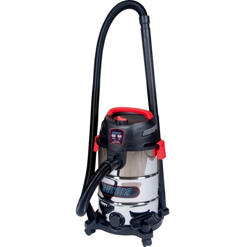 Aurora Tools EB301 Wet-Dry Vacuum - 4.47 kW Motor - 30.28 L - Bagged - Extension Wand, Hose, Crevice Nozzle, Utility Nozzle, Floor Nozzle - Wet Surface, Dry Surface - 16 ft Cable Length