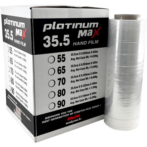 Spicers Platinum Max Stretch Wrap - 17.70" (449.58 mm) Width x 1476 ft (449884.80 mm) Length - Puncture Resistant, Easy to Apply - Clear
