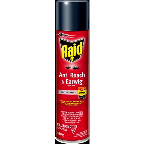 Raid Ant, Roach And Earwig Insect Killer - Fleas, Spider, Centipede, Bed Bug, Silverfish, Crickets, Ants, Earwig, Cockroaches - 1 Each - Pesticides & Repellents - RAD6230001725