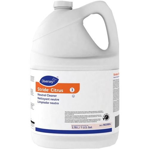 Diversey Stride Citrus Neutral Cleaner - Concentrate - 127.8 fl oz (4 quart) - Citrus Scent - 1 Each