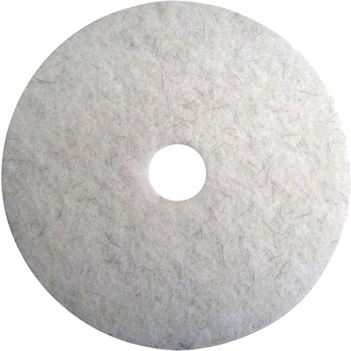 Globe Hair Blend Light Ultra High Speed Burnishing Pads - 20" - 5/Pack - Round x 20" (508 mm) Diameter - Burnishing3000 rpm Speed Supported - Scratch Remover - Hair, Natural Fiber, Polyester