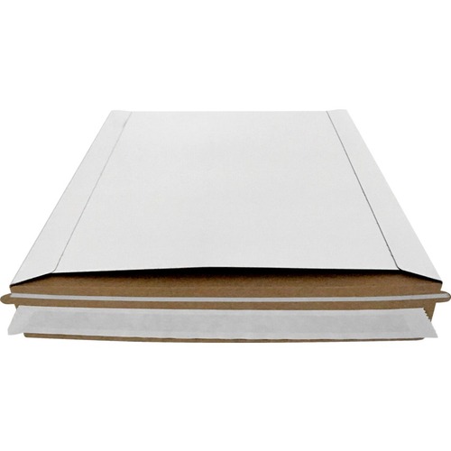 Spicers Stayflats Envelope - Mailing/Shipping - 13" Width x 18" Length - Self-sealing - Cardboard - 100 / Case - White