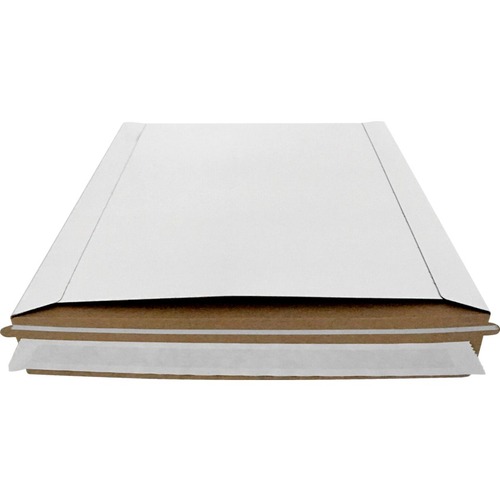 Spicers Stayflats Envelope - Mailing/Shipping - 7" Width x 9" Length - Self-sealing - Cardboard - 100 / Case - White - Business Envelopes - SPLSTAFP003