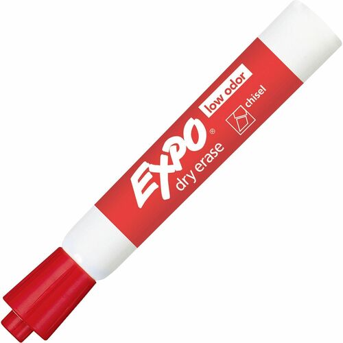 Rubbermaid Large Barrel Dry-Erase Markers - Bold Marker Point - Chisel Marker Point Style - Red - 1 Each