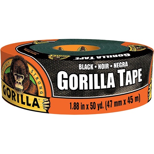 Gorilla Black Tape - 50 yd Length x 1.88" Width - 1 Roll - Black