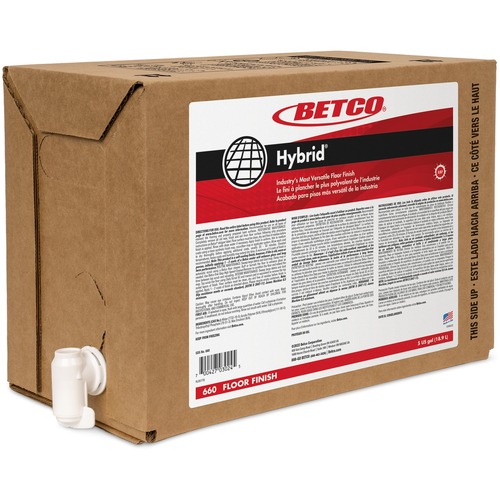 Betco Hybrid Floor Finish - 640 fl oz (20 quart) - 1 Each - Long Lasting, Self-sealing, Styrene-free, Versatile, Powder Resistant - White