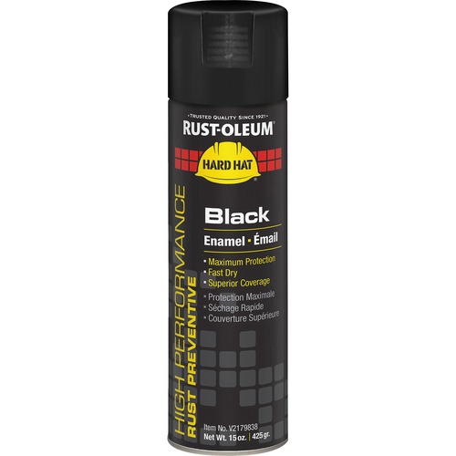 Rust-Oleum High Performance Enamel Spray Paint - Aerosol - 15 fl oz - 1 Each - Gloss - Black