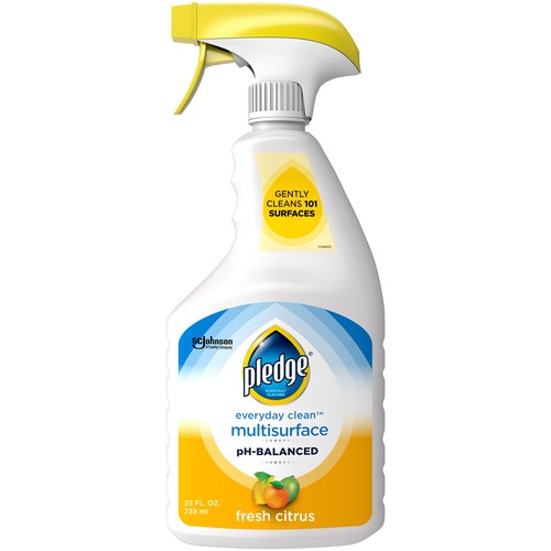 Pledge Everyday Clean pH-Balanced Multisurface Cleaner - 25 fl oz (0.8 quart) - Fresh Citrus ScentTrigger Bottle - 6 / Carton - pH Balanced, Pleasant Scent - White