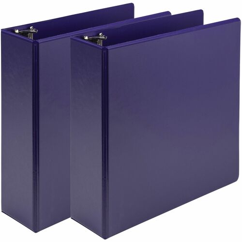 Samsill Earth's Choice Plant-based View Binders - 3" Binder Capacity - Letter - 8 1/2" x 11" Sheet Size - 3 x Round Ring Fastener(s) - Chipboard, Polypropylene, Plastic - Purple - Recycled - Durable, Clear Overlay, Non-glare, PVC-free, Non-stick - 2 / Pac