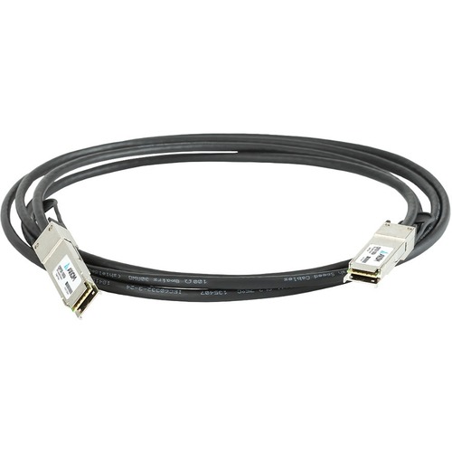 Axiom Twinaxial Network Cable - 9.8 ft Twinaxial Network Cable for Network Device, Router, Switch - First End: 1 x QSFP28 Network - Male - Second End: 1 x QSFP28 Network - Male - 100 Gbit/s - Black