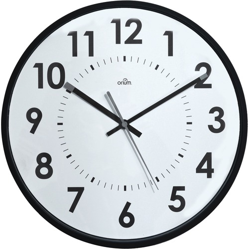 Greenside Silent Clock 12" Black/White - Analog - Quartz - Acrylonitrile Butadiene Styrene (ABS) Case