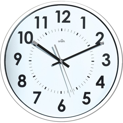 Greenside Silent Clock 12" White - Analog - Quartz - Acrylonitrile Butadiene Styrene (ABS) Case