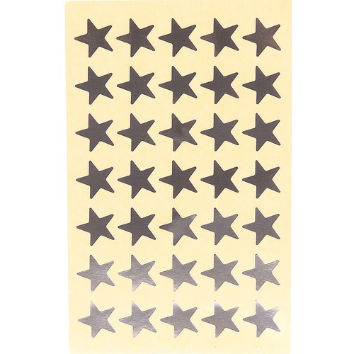 Westcott Red Stars - Star Shape - Easy Peel - Silver - 350 / Pack