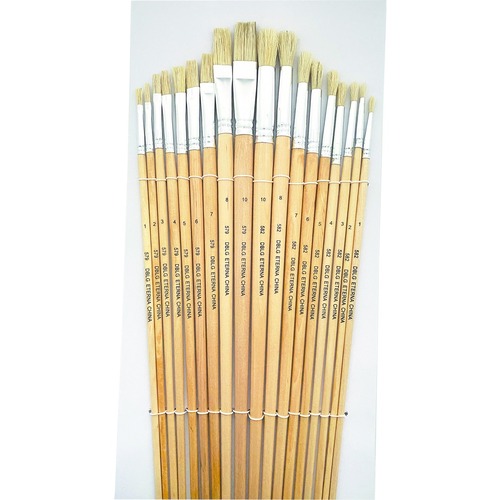 DBLG Import Assorted Long Handle Brushes - 18 Brush(es) Assorted Handle