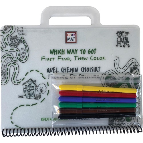 Crestar Mini Funny Mat Travel Set with 6 Markers - Coloring